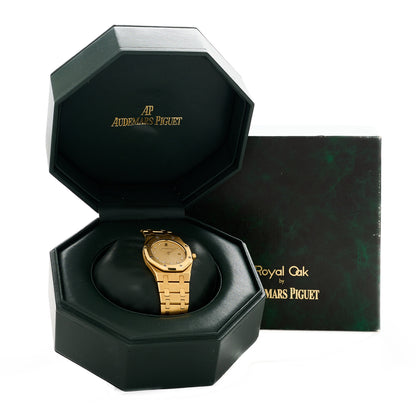 Audemars Piguet 18K Yellow Gold Diamond 30mm Royal Oak Quartz Watch 6008.BA.484 5 of 5