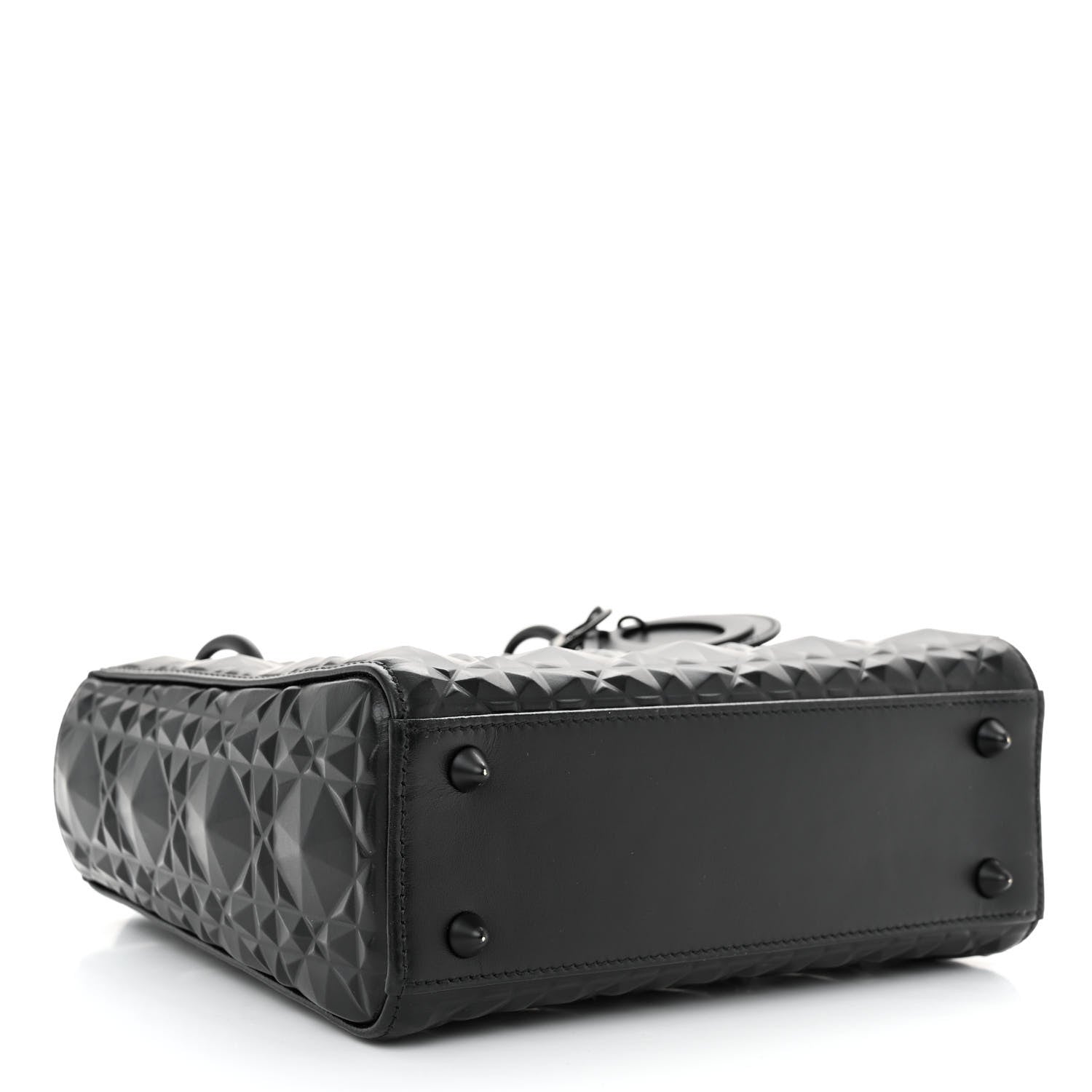 Christian Dior Calfskin Cannage Diamond Small My ABCDior Lady Dior Black 4 of 10