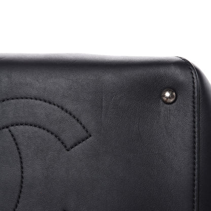 Chanel Calfskin Quilted Small Easy Shopping Tote Black 10 of 12