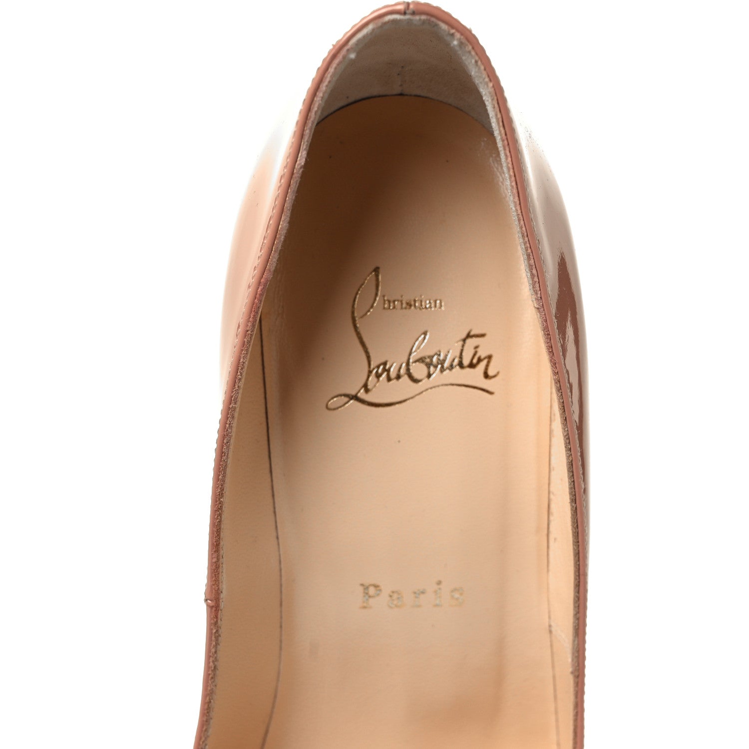 Christian Louboutin Patent New Very Prive 120 Pumps 37 Nude 7 of 9