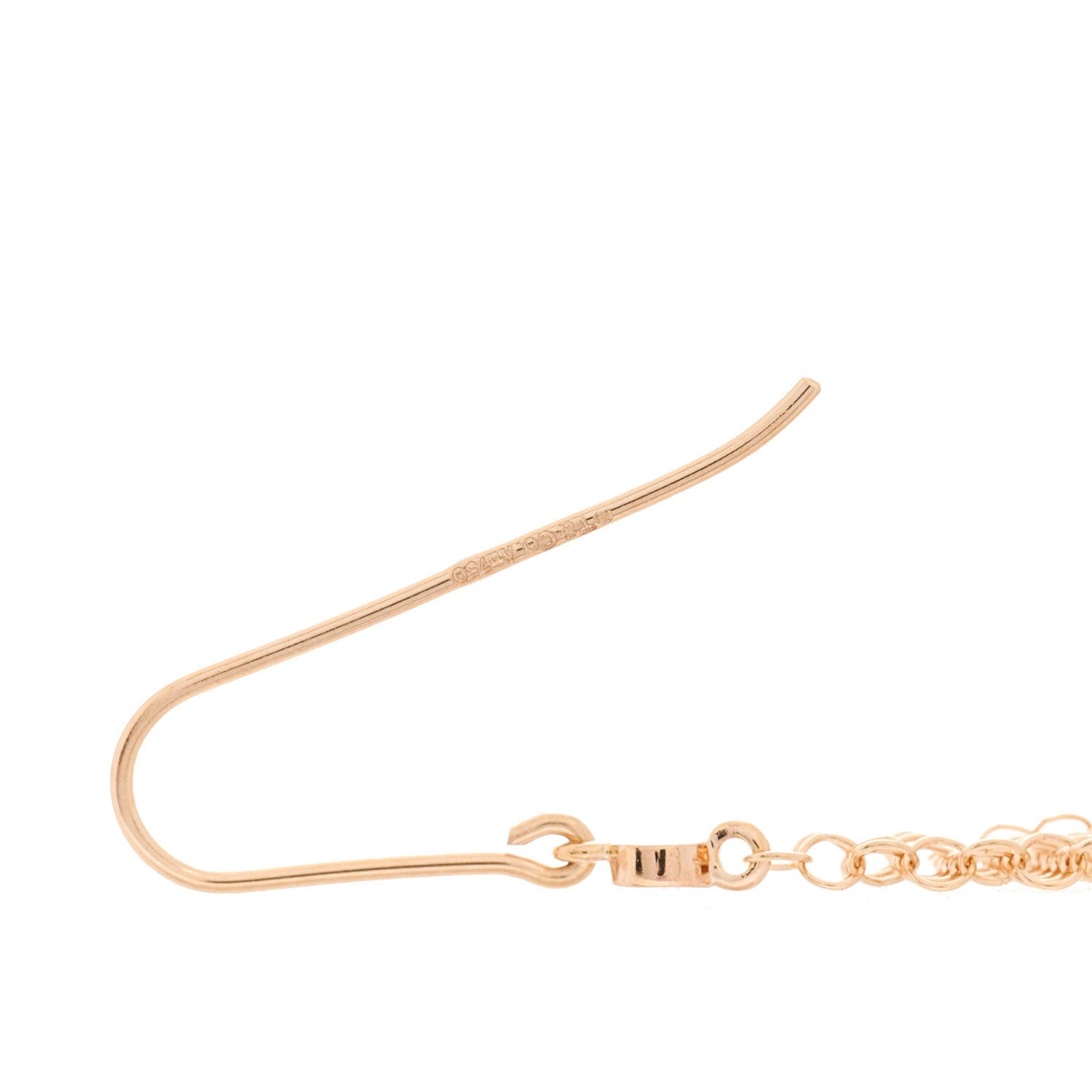 Tiffany 18K Rose Gold Diamond Mini Elsa Peretti Mesh Earrings 4 of 4