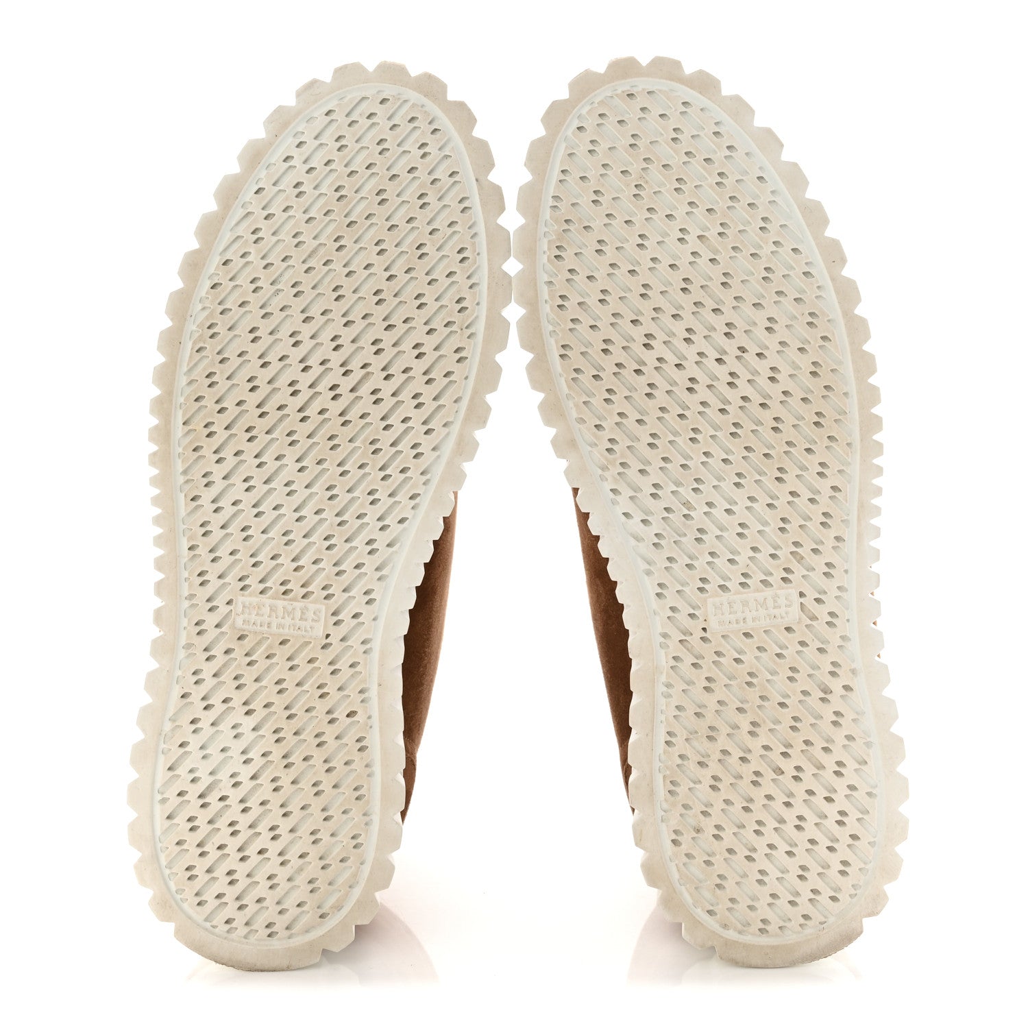 Hermes Woolskin Womens Climb Sneakers 37.5 Brun Fume 6 of 9