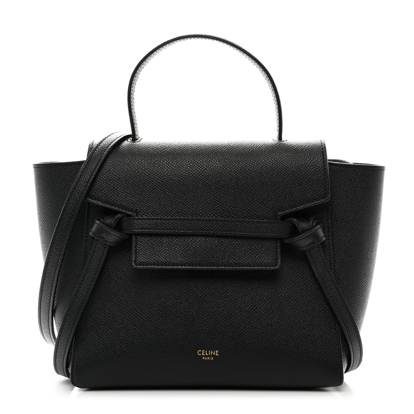Grained Calfskin Nano Belt Bag Black