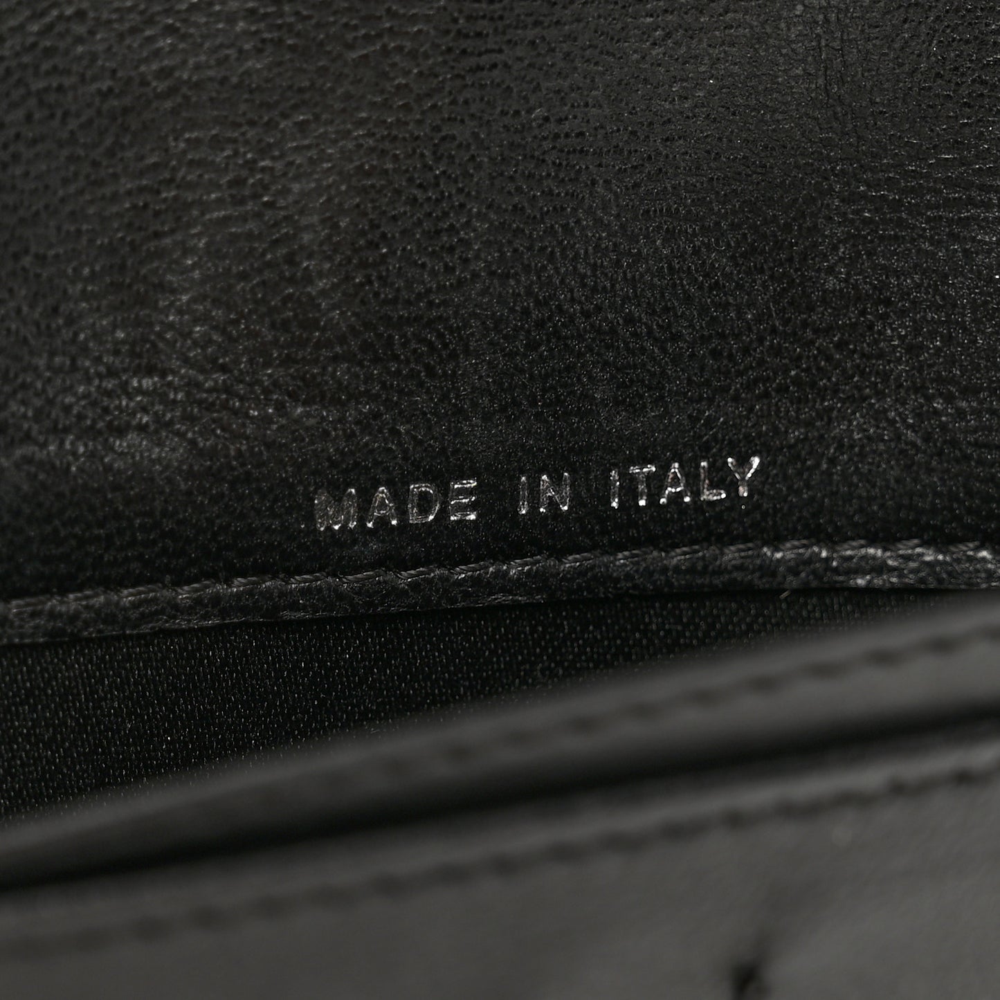 Patent Calfskin Lucky Symbols Yen Wallet Black