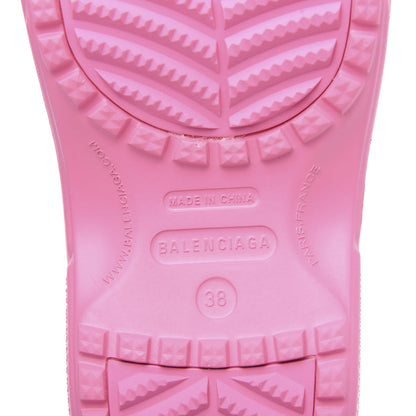 Balenciaga X CROCS Rubber Textured Womens Platform Sandals 38 Rose Bonbon 7 of 8