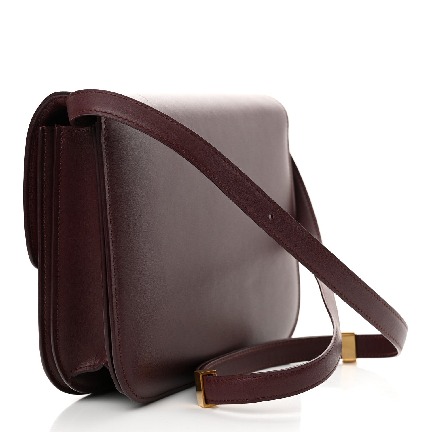 Celine Box Calfskin Medium Classic Box Flap Bag Burgundy 3 of 13