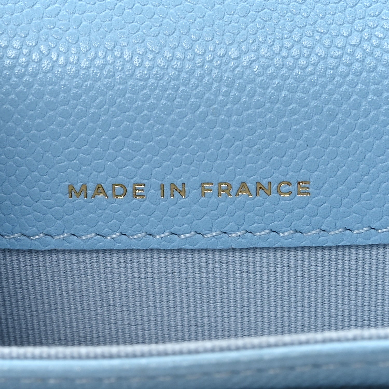 Chanel Caviar Quilted Flap Card Holder Wallet Light Blue 7 of 8