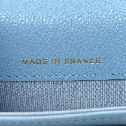 Chanel Caviar Quilted Flap Card Holder Wallet Light Blue 7 of 8