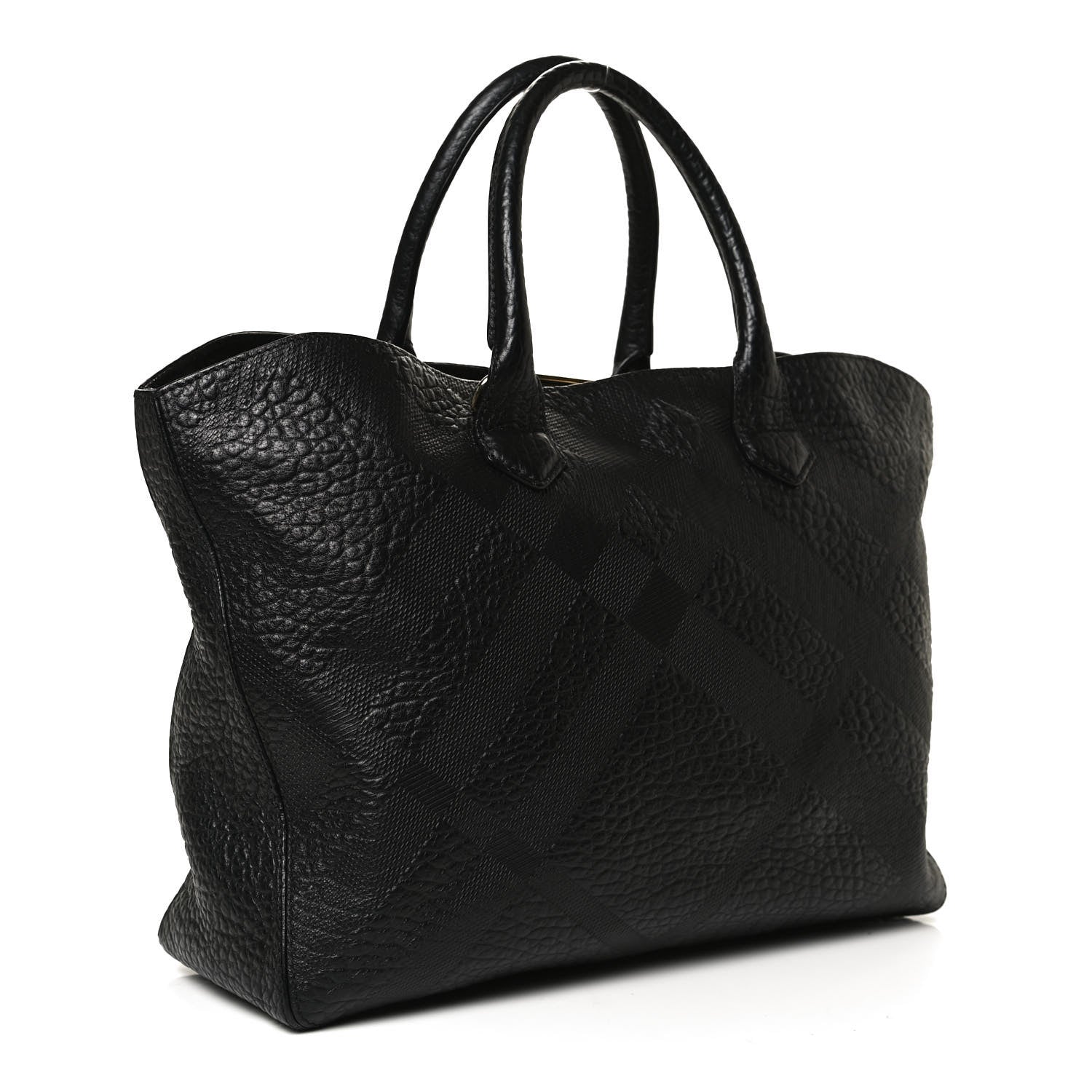 Burberry Signature Grain Medium Dewsbury Tote Black 3 of 16