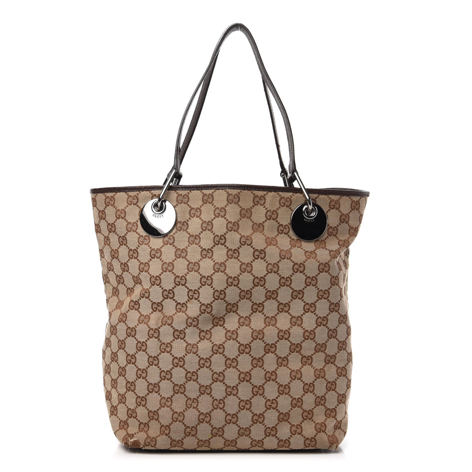 Gucci Monogram Large Eclipse Tote Dark Brown 1 of 10