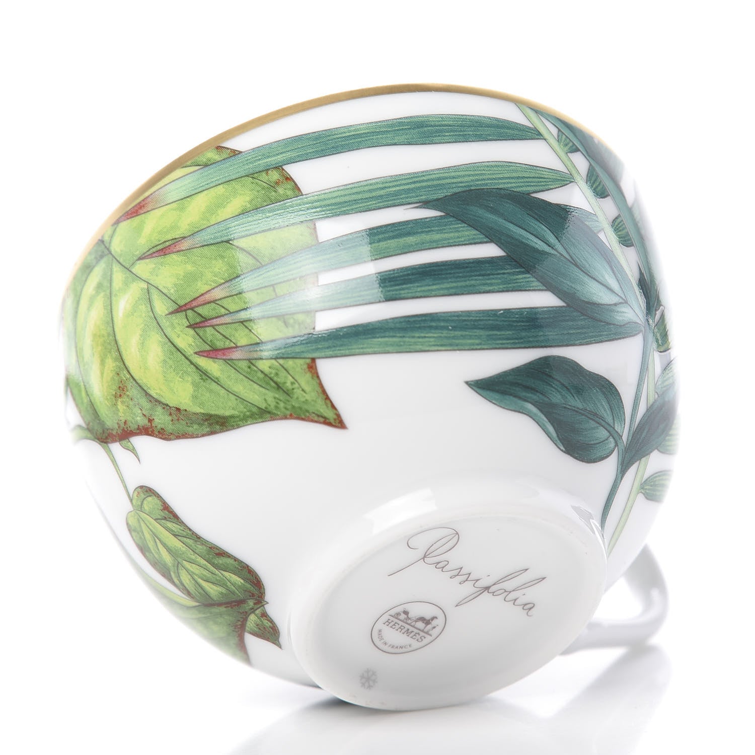 Hermes Porcelain Passifolia Tea Cup And Saucer Set Of 2 5 of 10