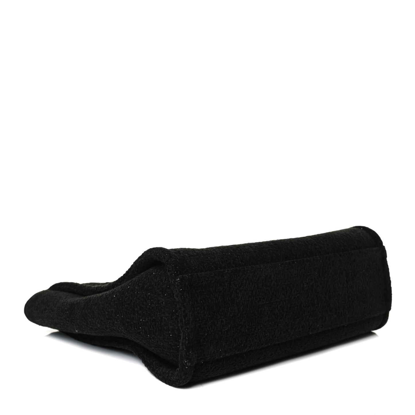 Lurex Boucle Mini Deauville Tote Black