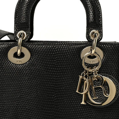 Christian Dior Lizard Small Lady Dior Black 8 of 10