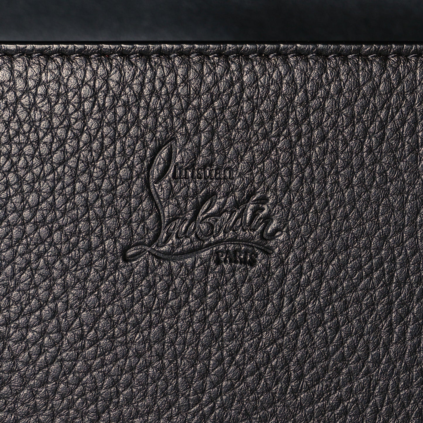 Calfskin Beaded Paloma Loubitag Clutch Black