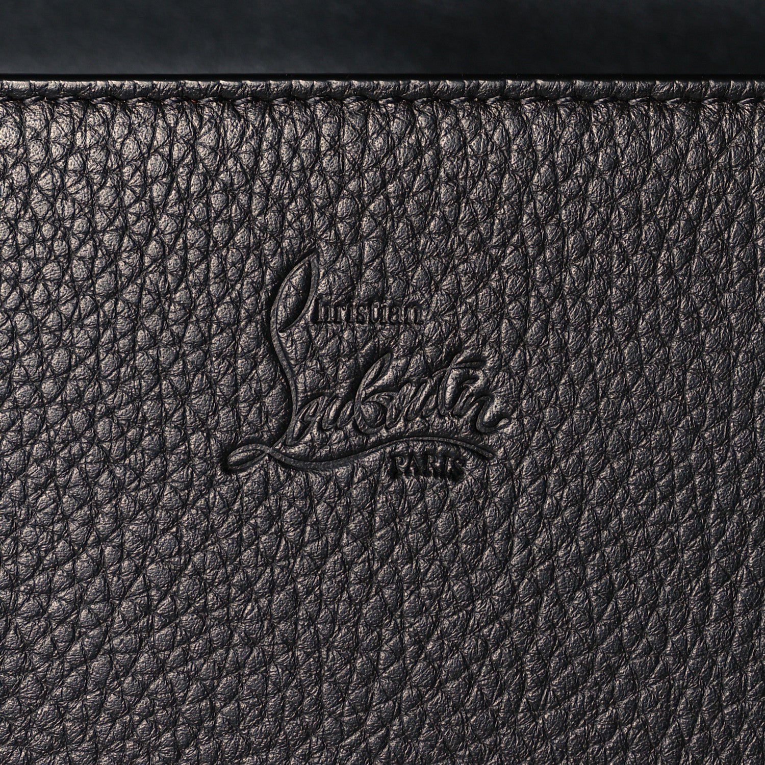 Christian Louboutin Calfskin Beaded Paloma Loubitag Clutch Black 5 of 9