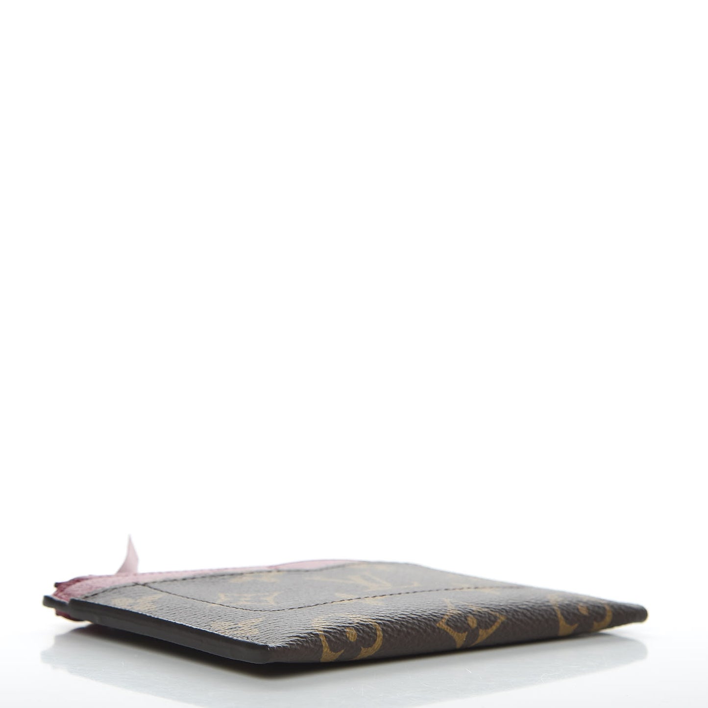 Monogram Zipped Card Holder Fuchsia