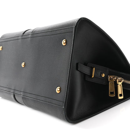 Saint Laurent Textured Calfskin Medium Cabas ChYc Black 10 of 10
