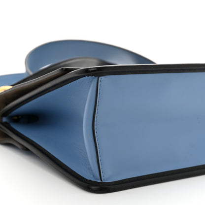 Fendi Vitello Century F is Fendi Bi-Color FF 1974 Embossed Kan I Shoulder Bag Blue 9 of 10