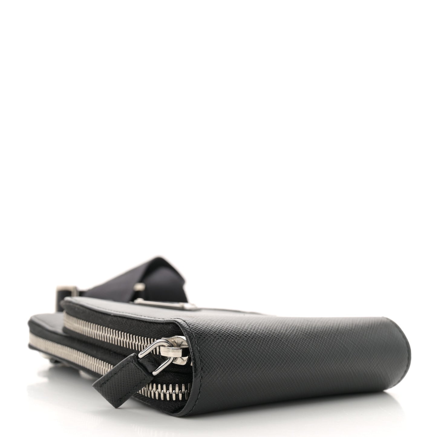 Saffiano Phone Crossbody Pouch Black