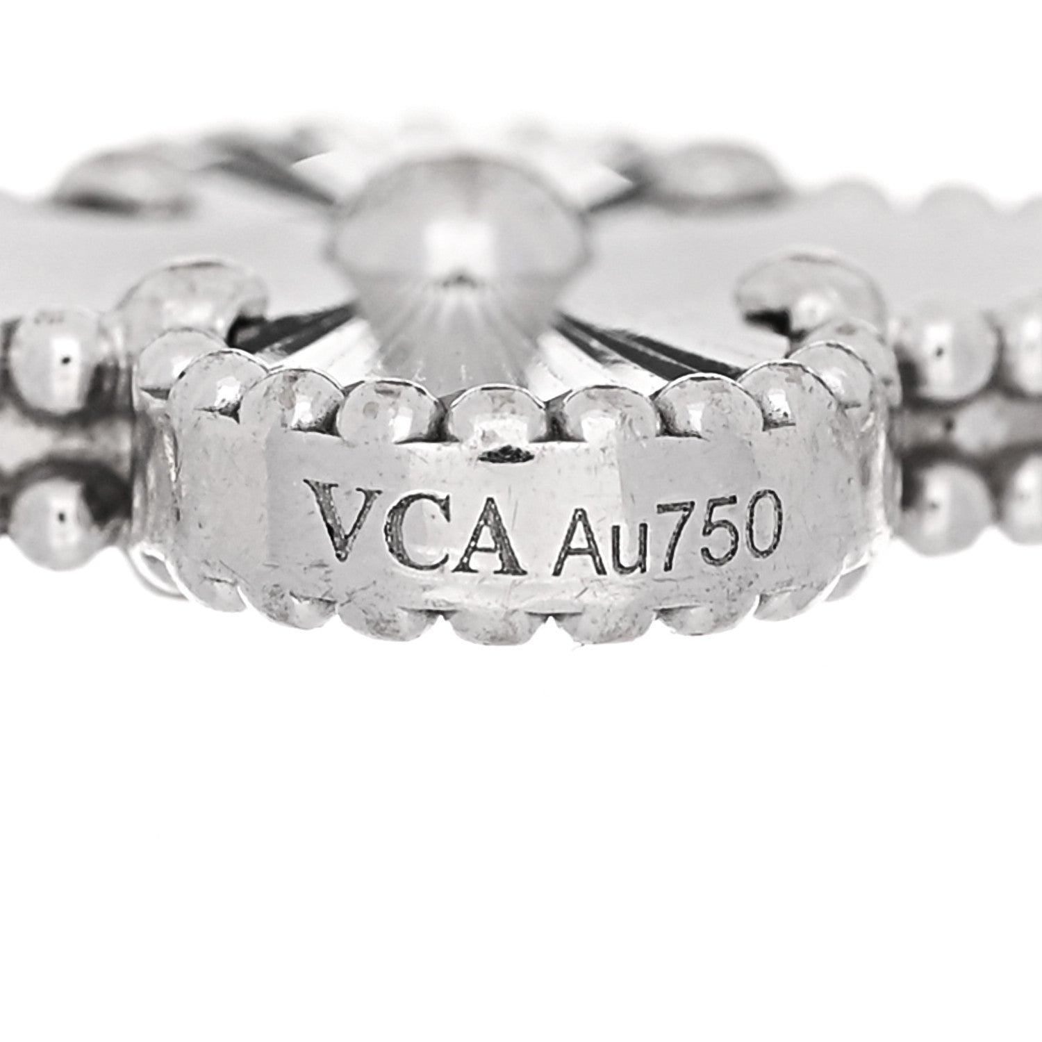 Van Cleef & Arpels 18K White Gold 5 Motifs Guilloche Vintage Alhambra Bracelet 3 of 4