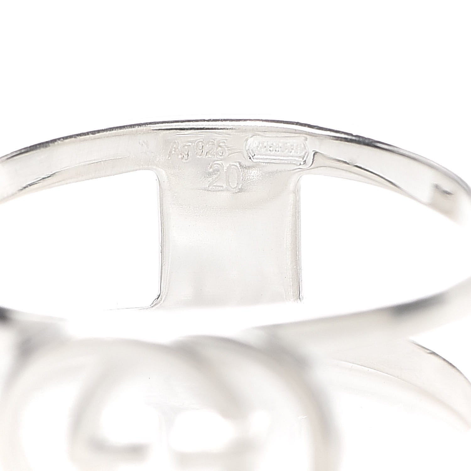 Gucci Sterling Silver 9mm Interlocking G Ring 61 9.5 4 of 5