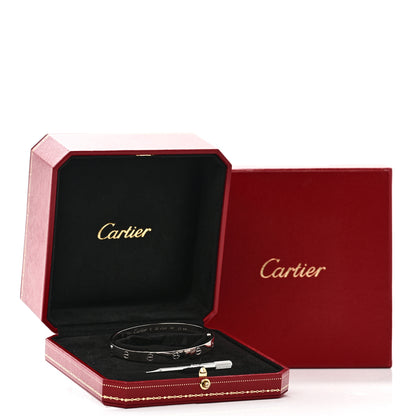 Cartier 18K White Gold LOVE Bracelet 18 9 of 9