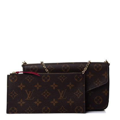 Louis Vuitton Monogram Pochette Felicie Chain Wallet Fuchsia 5 of 5
