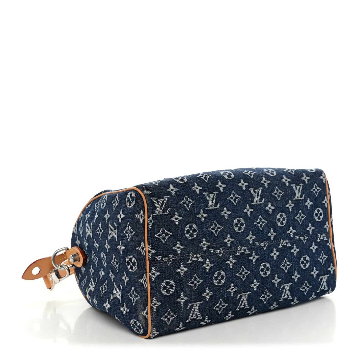 Monogram Heritage Denim Flowers Speedy Soft 30 Blue