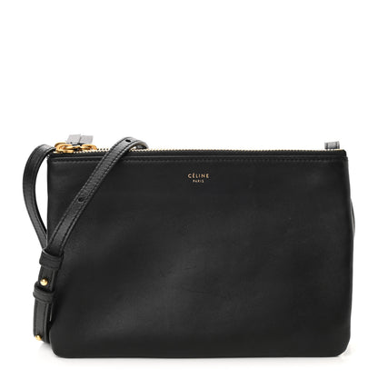 Celine Lambskin Small Trio Crossbody Bag Black 1 of 9