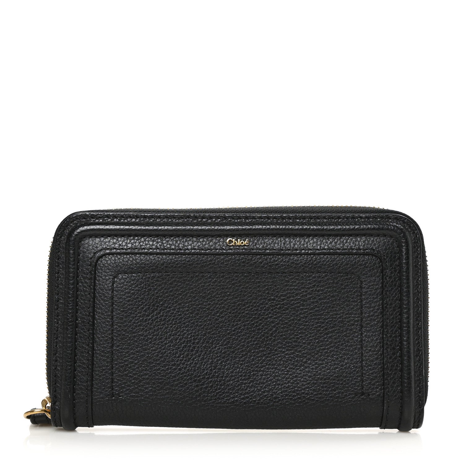 Chloe Calfskin Marcie Long Zip Around Wallet Black 1 of 6