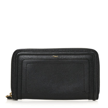 Chloe Calfskin Marcie Long Zip Around Wallet Black 1 of 6