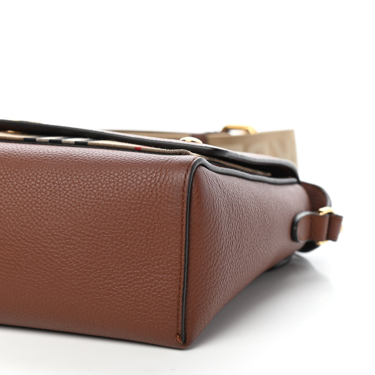 Calfskin Vintage Check Note Crossbody Bag Tan