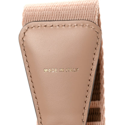 Fendi Jacquard Ribbon Vitello King FF Bi-Color Intreccio Adjustable Strap You Light Rose Camel 5 of 6