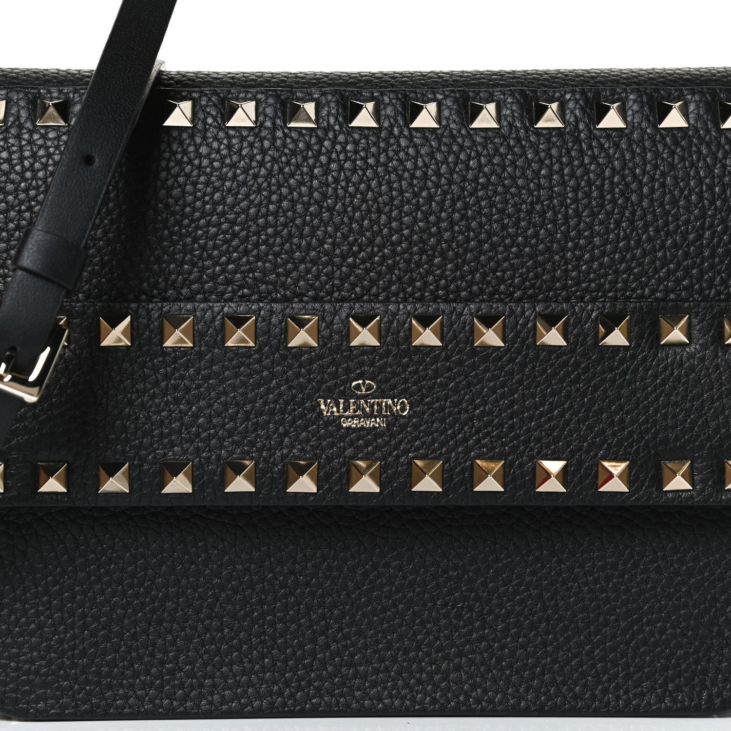 バッグ VALENTINO Auth Valentino Garavani Crossbody Shoulder Bag White Leather