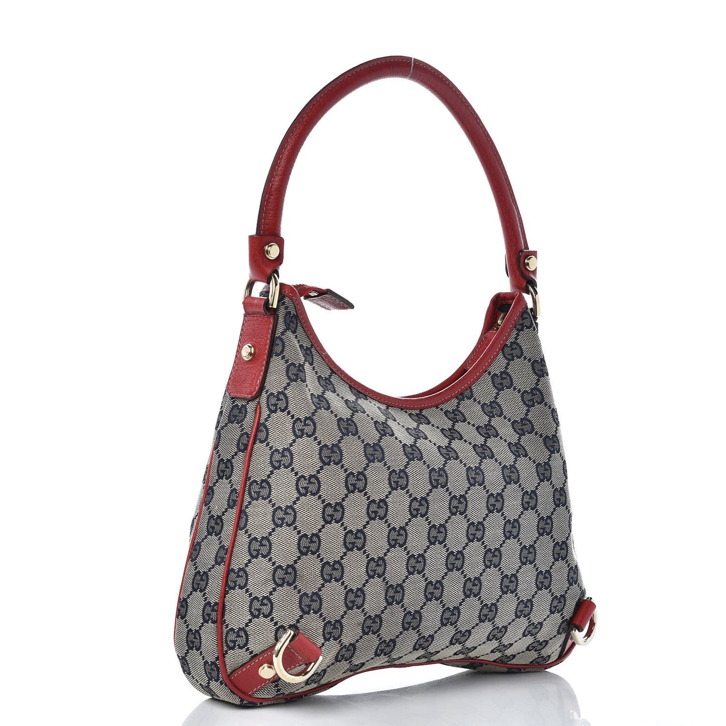 Monogram Medium Abbey D Ring Hobo Navy Red