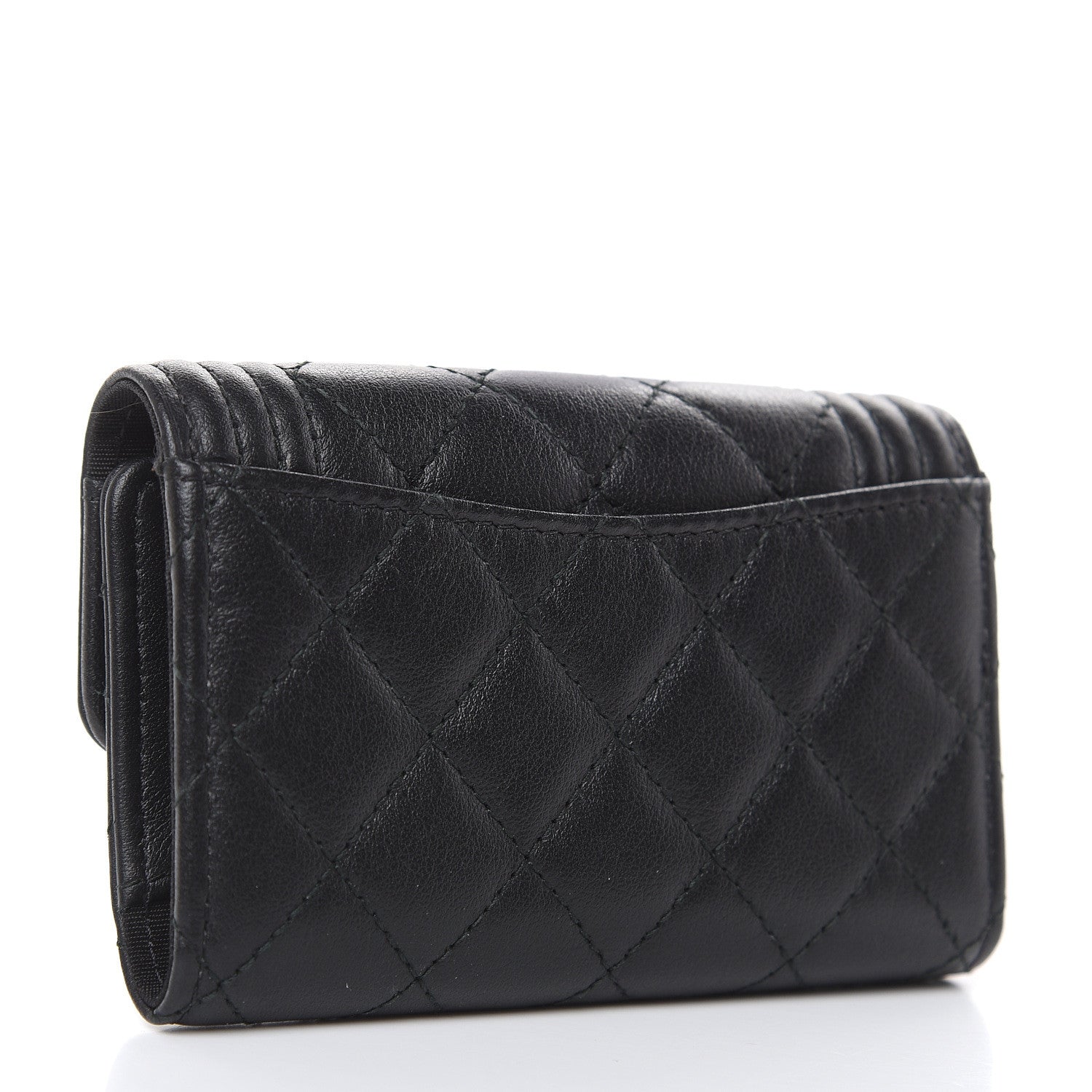 Chanel Calfskin Quilted 4 Key Holder Boy Flap Black 3 of 8