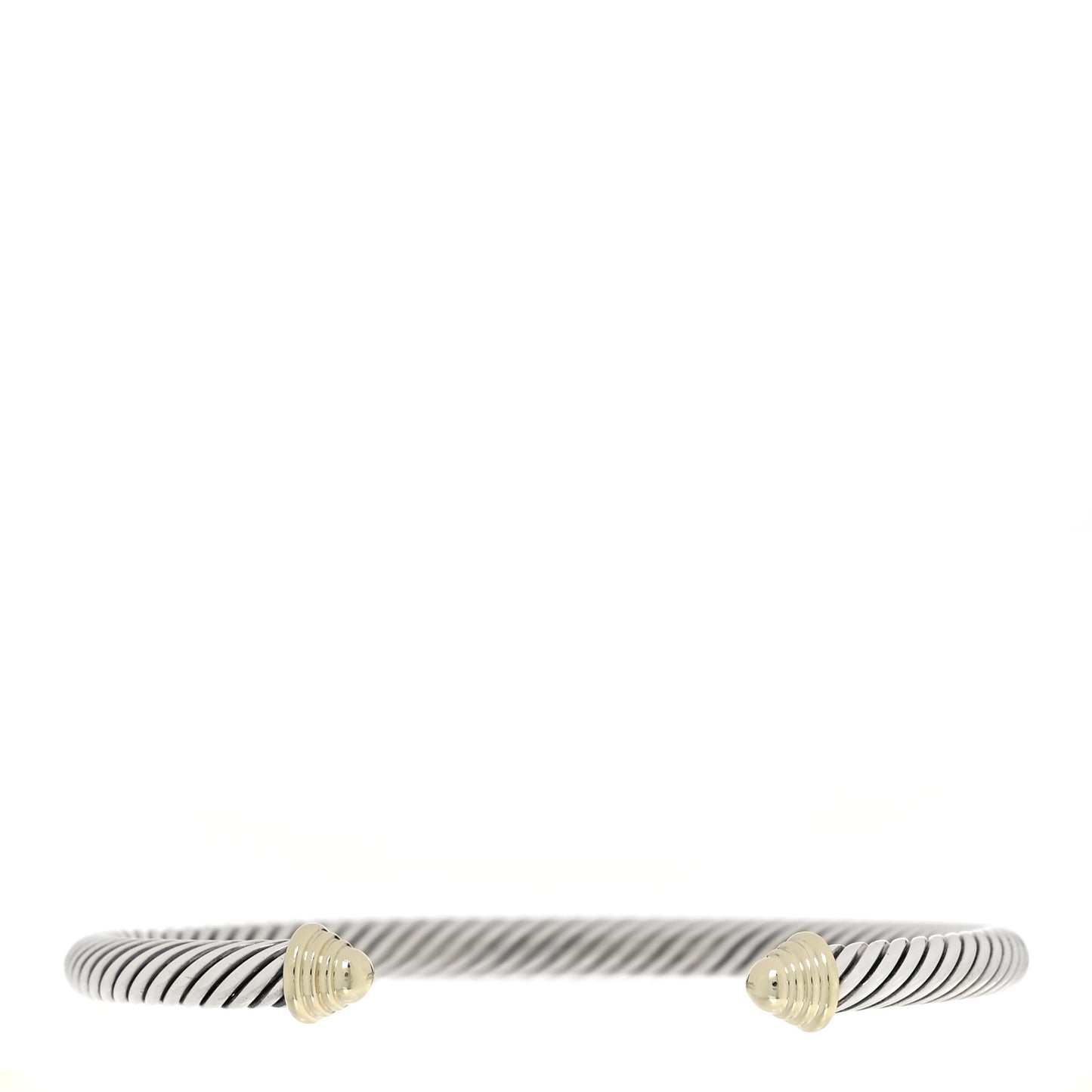 Sterling Silver 14K Yellow Gold 5mm Cable Classics Bracelet