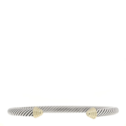 David Yurman Sterling Silver 14K Yellow Gold 5mm Cable Classics Bracelet 1 of 3