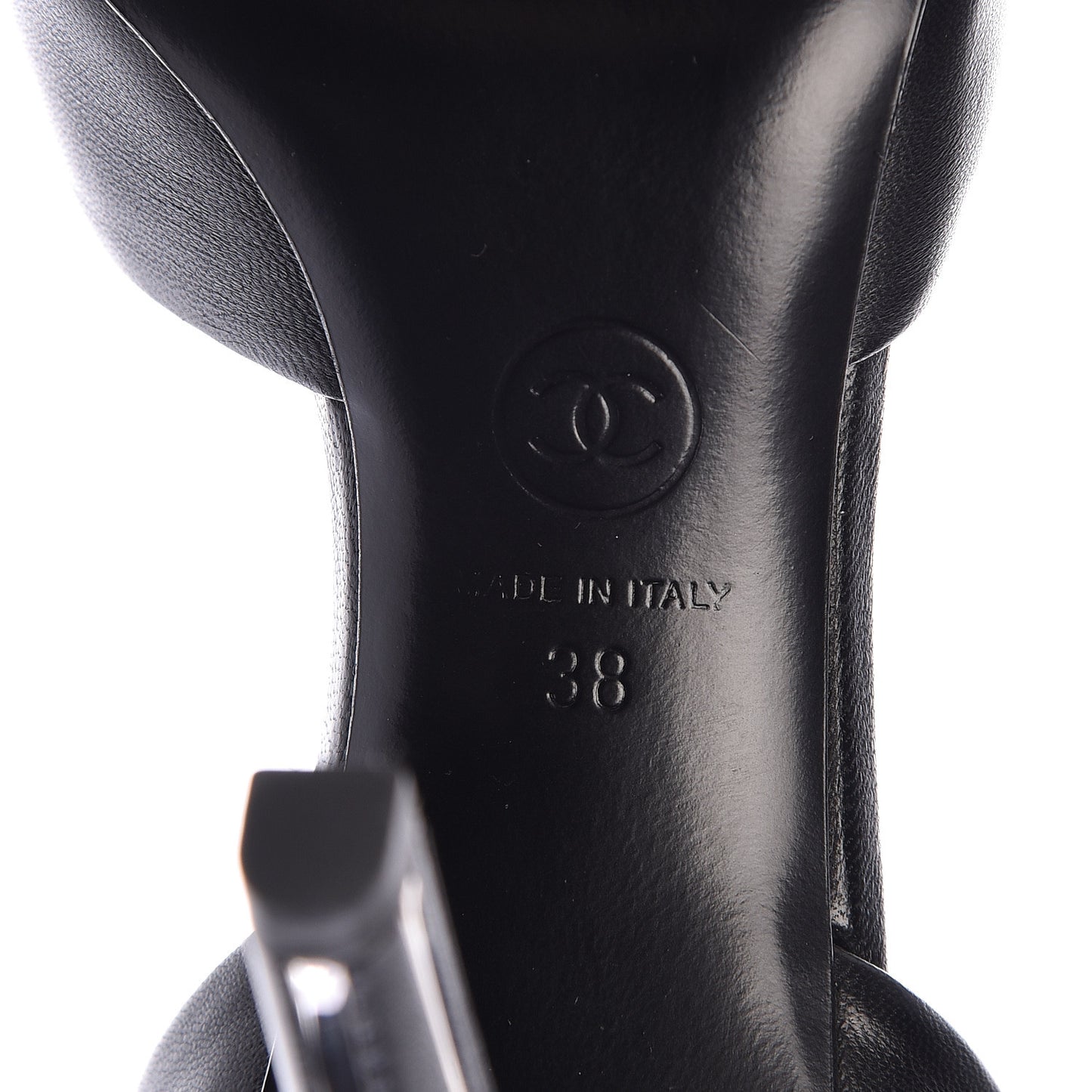 Lambskin Cap Toe d'Orsay Pumps 38 Black