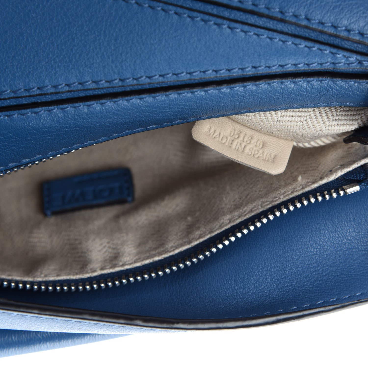 Loewe Calfskin Mini Puzzle Bag Blue 9 of 10