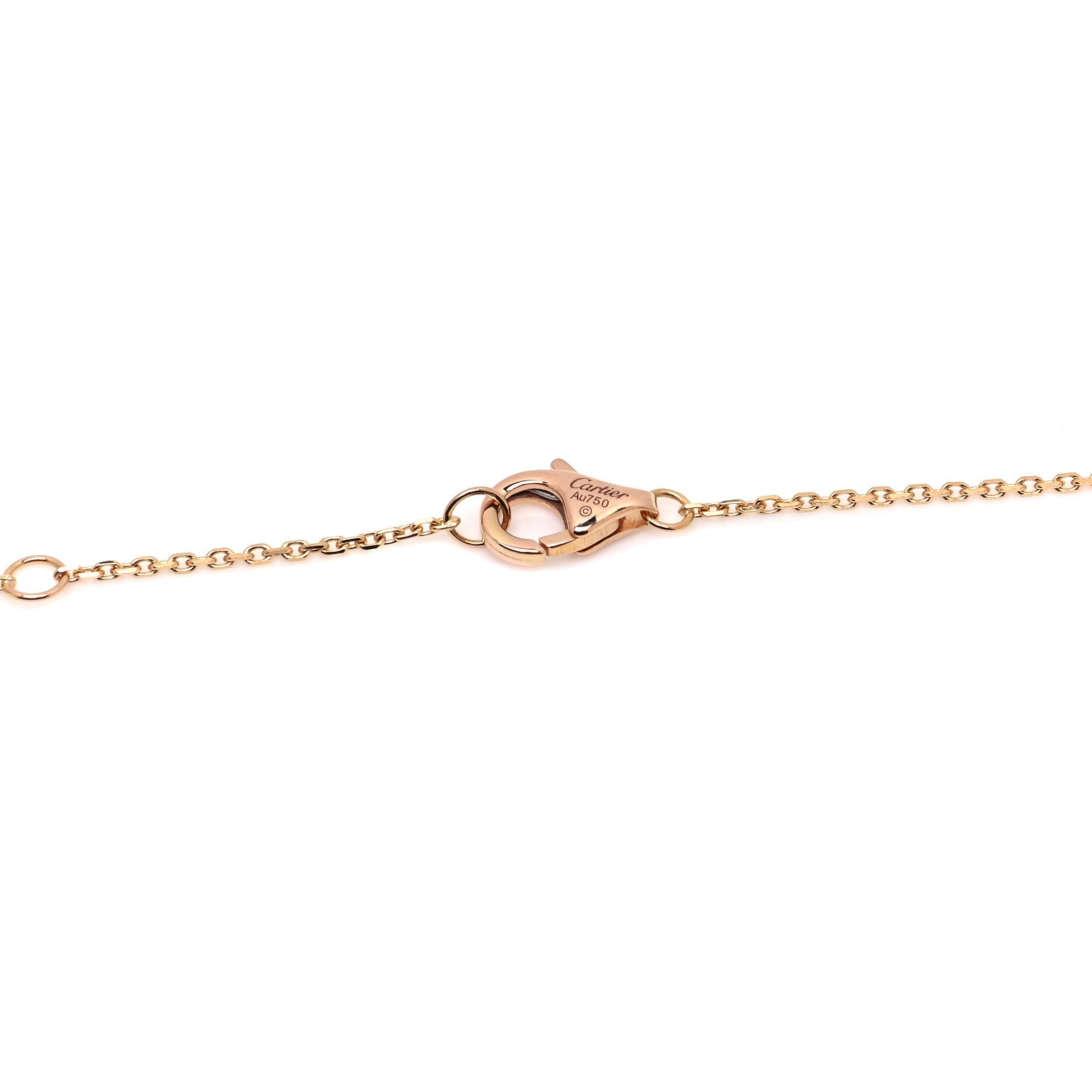 Cartier 18K Pink Yellow White Gold Pink Spinel Trinity Pendant Necklace 4 of 5