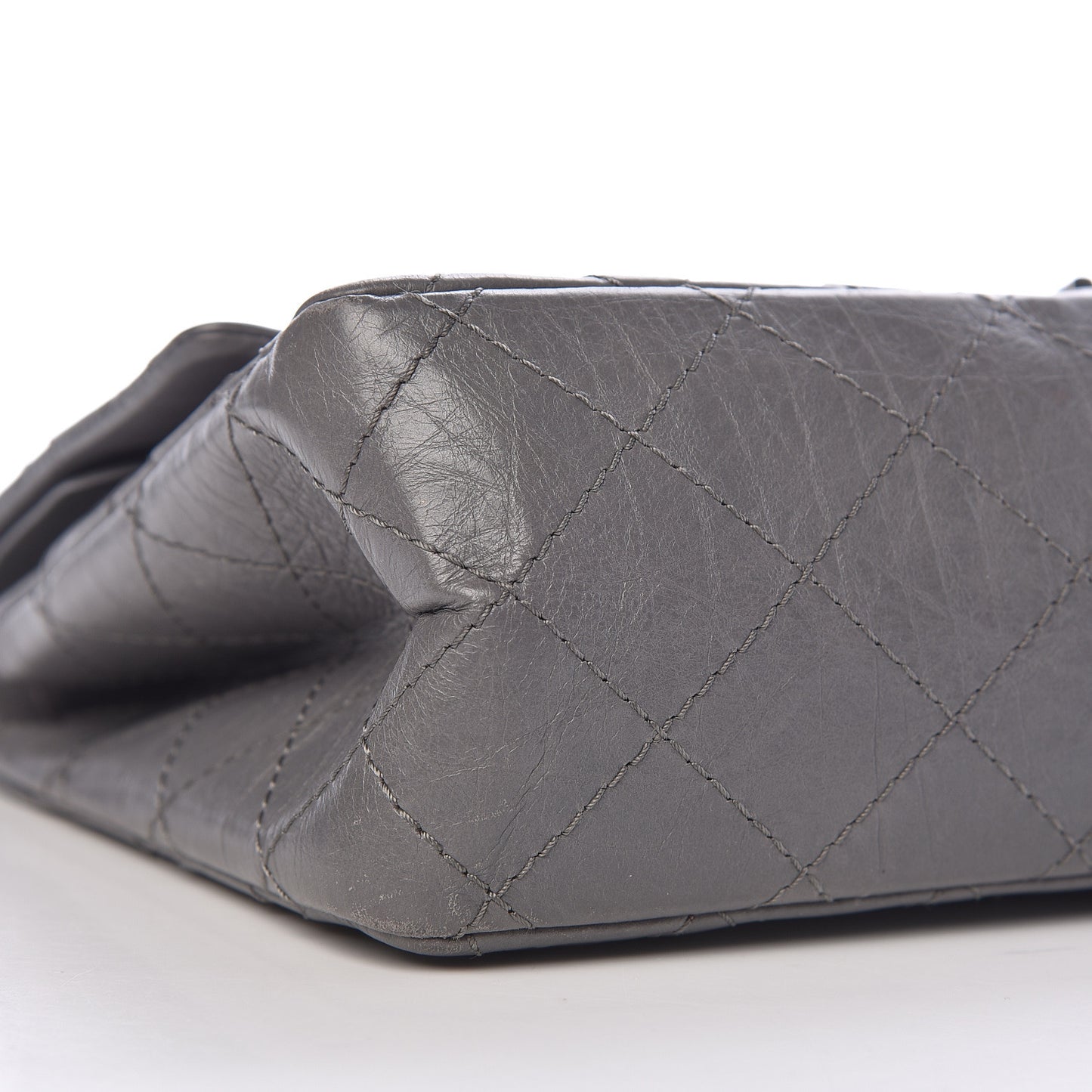 Aged Calfskin Quilted 2.55 Reissue 226 Flap Dark Grey