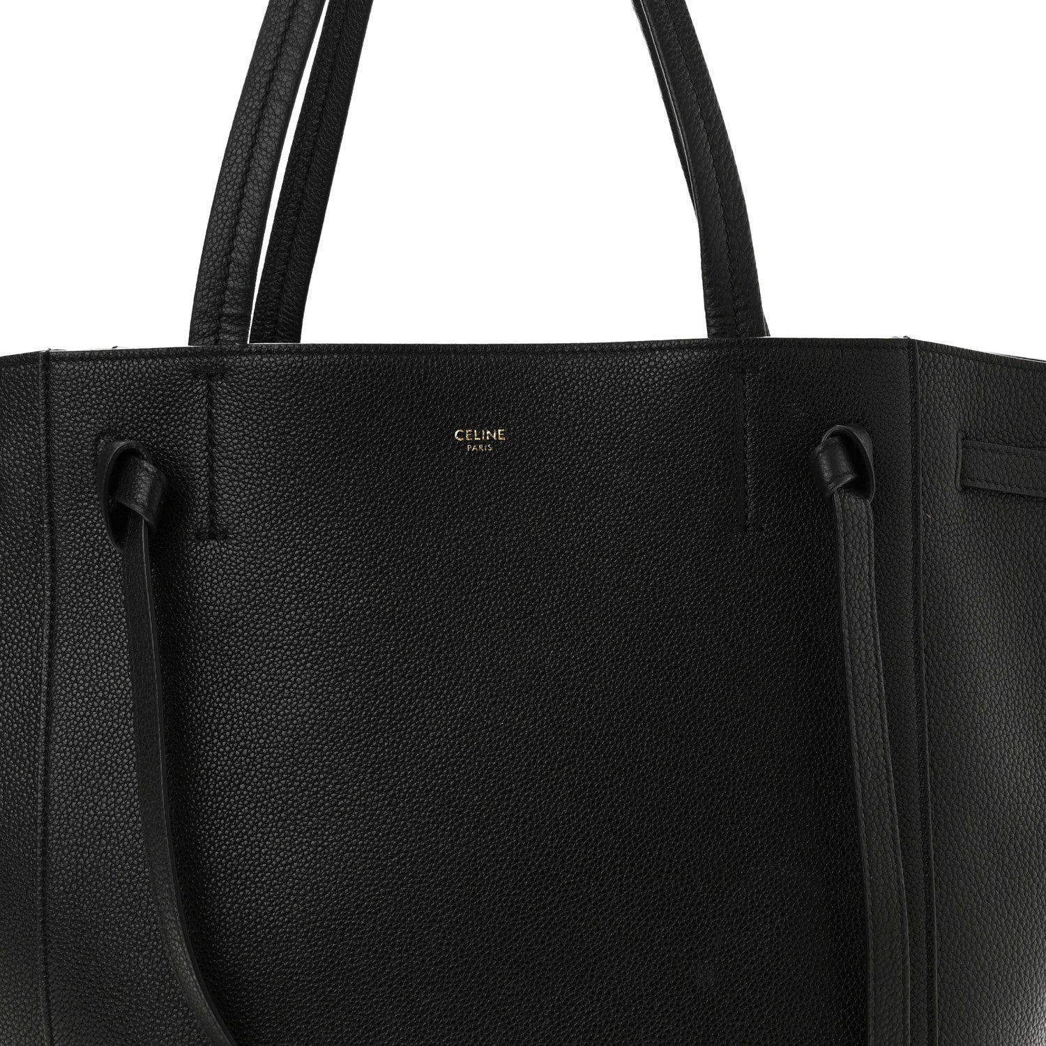 Celine Soft Grained Calfskin Medium Belt Cabas Phantom Black 6 of 8
