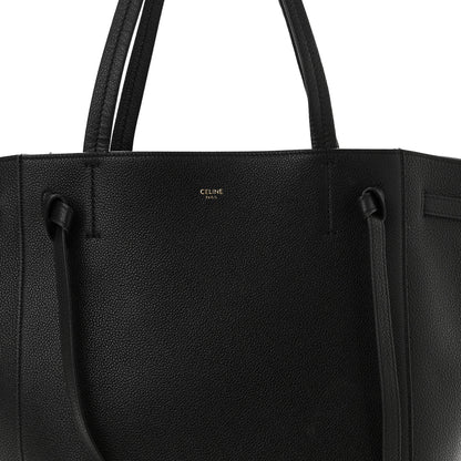 Celine Soft Grained Calfskin Medium Belt Cabas Phantom Black 6 of 8