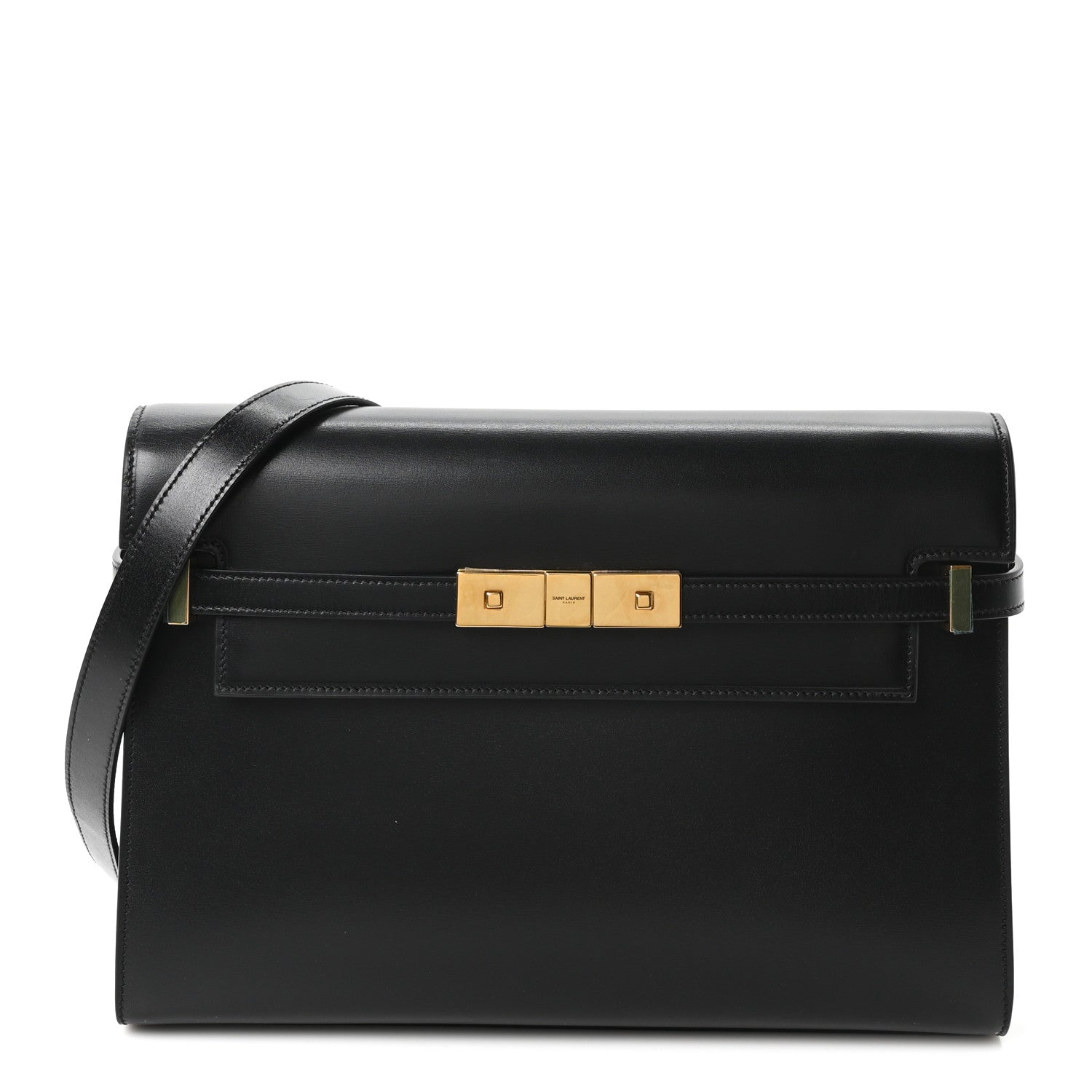 Saint Laurent Smooth Calfskin Manhattan Shoulder Bag Black 1 of 10
