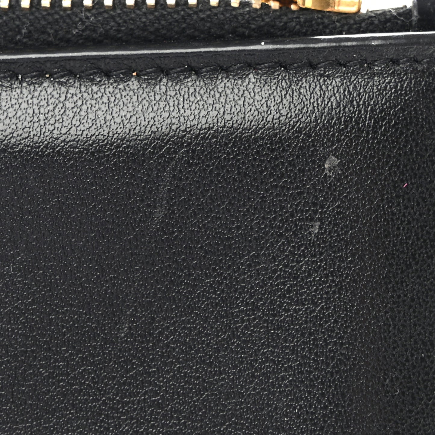 Shiny Calfskin Crocodile Embossed Monogram Uptown Compact Wallet Black