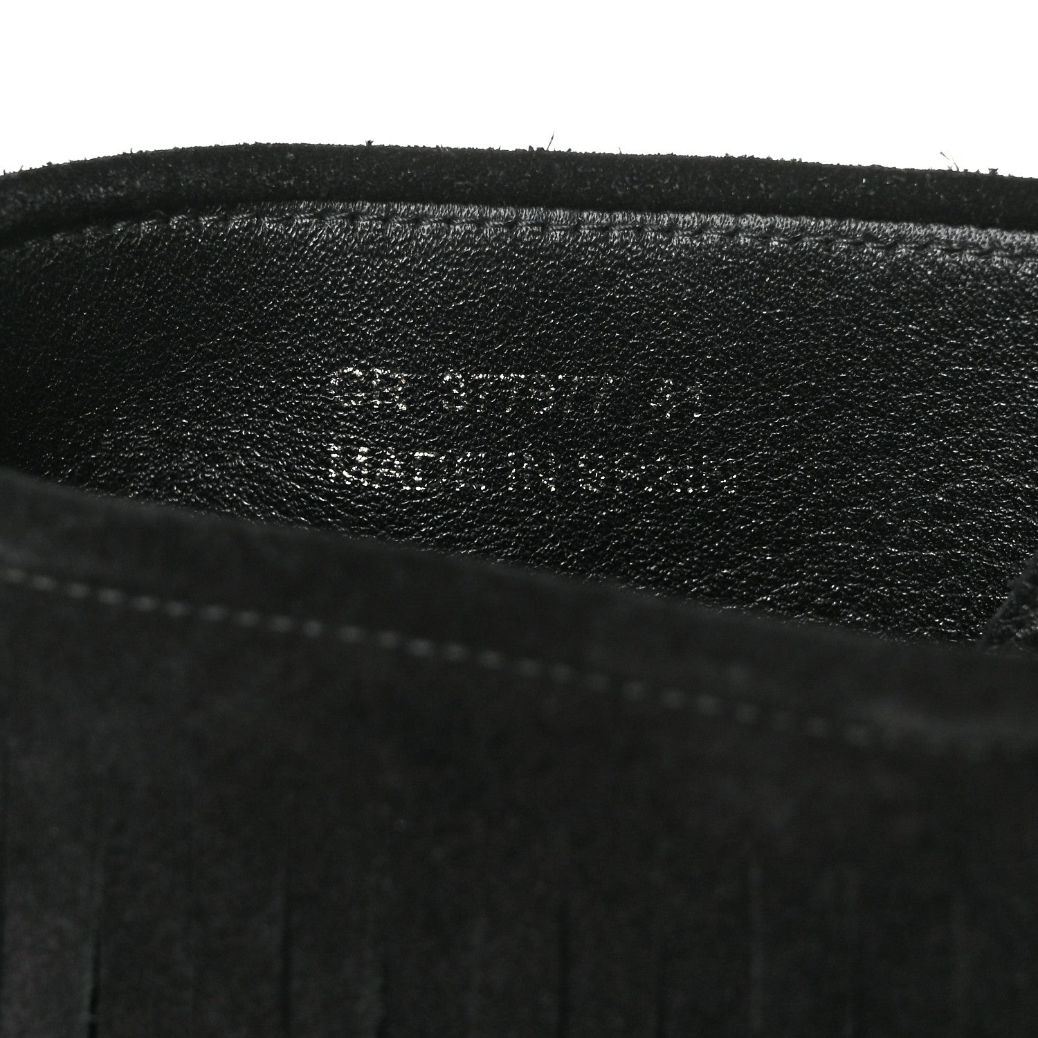 Saint Laurent Suede Fringe Moccasin Booties 41 Black 8 of 8