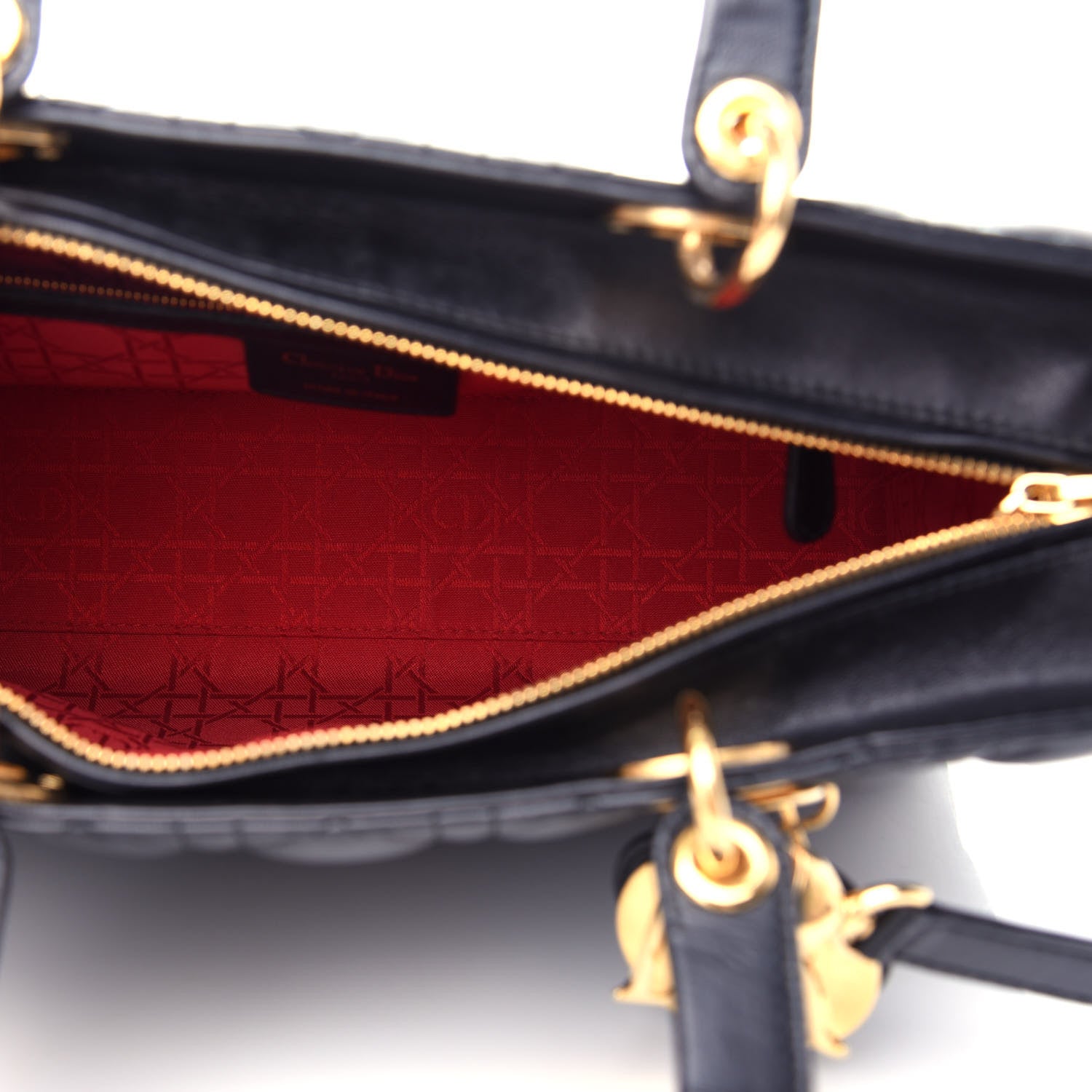 Christian Dior Lambskin Cannage Large Lady Dior Black 5 of 11
