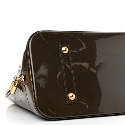 Louis Vuitton Vernis Alma GM Vert Bronze 10 of 14