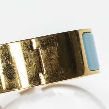 Hermes Enamel Wide Clic Clac H Bracelet PM Aigue Marine 6 of 6